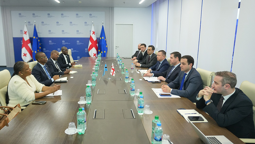 Wirtschaftsministeriums-Staatssekretäre präsentieren wirtschaftliche Reformen der Delegation aus Botswana