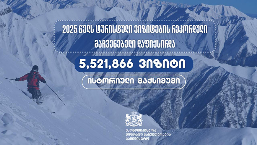 5,5 Millionen touristische Besuche – Georgien empfing 2025 eine Rekordzahl an Touristen