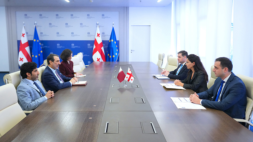 Mariami Kvrivishvili bespricht bilaterale Handels- und Wirtschaftsbeziehungen mit dem Botschafter Katars