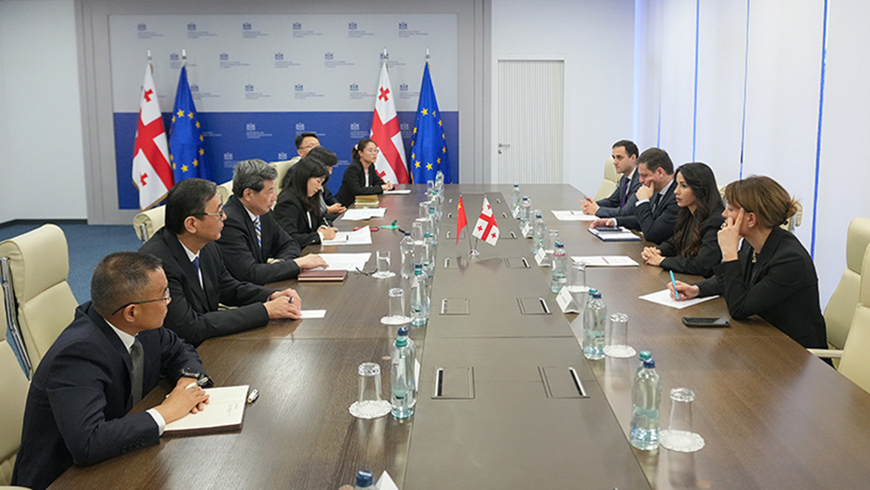 Mariami Kvrivischwili trifft den Direktor der Cyberverwaltung der Volksrepublik China