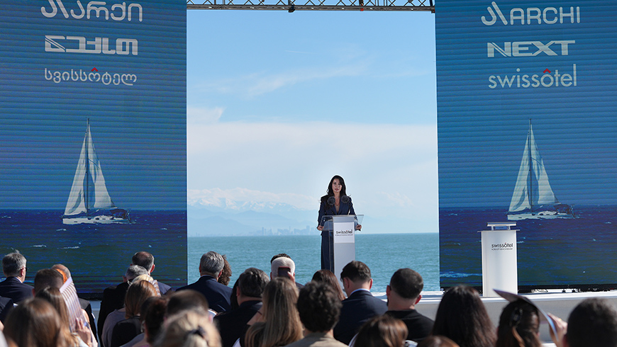 Miriam Kvirivischwili an offizieller Präsentation des Swissôtel Kobuleti Beach Resort beteiligt
